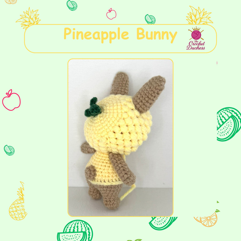 Fruit Friends Crochet Pattern, Amigurumi Cat, Bunny, Keychain PDF