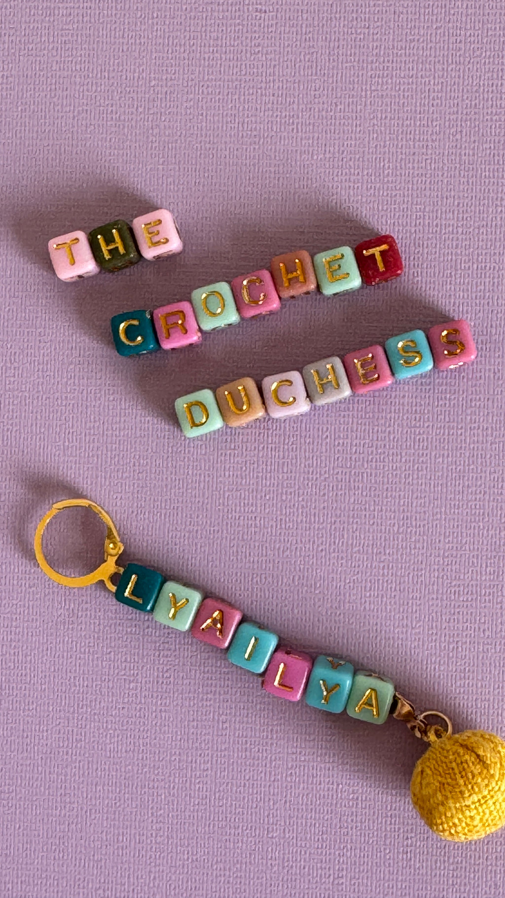 Personalized Crochet Stitch Marker, Custom Name Stitch Marker, Handmade Knitting Accessory, Crochet Gift, Personalized Gift for Crocheter