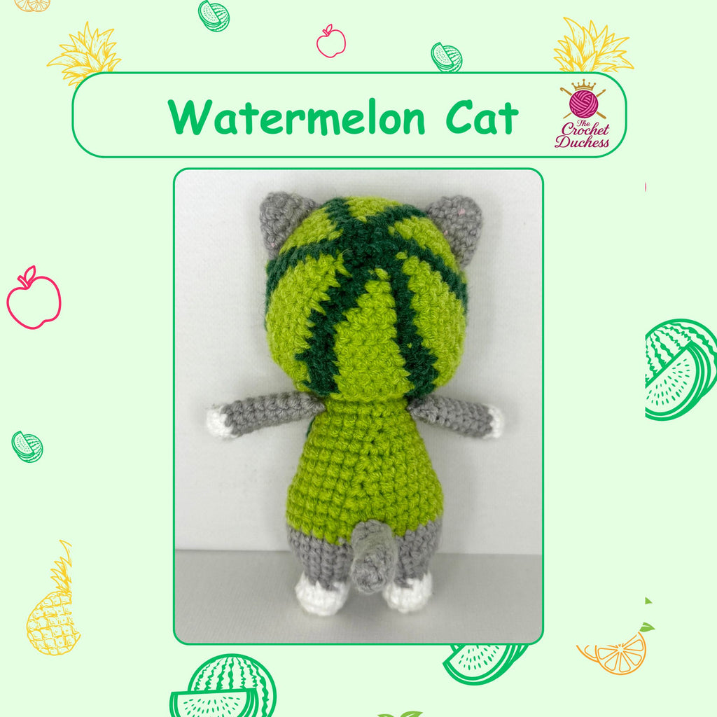 Fruit Friends Crochet Pattern, Amigurumi Cat, Bunny, Keychain PDF