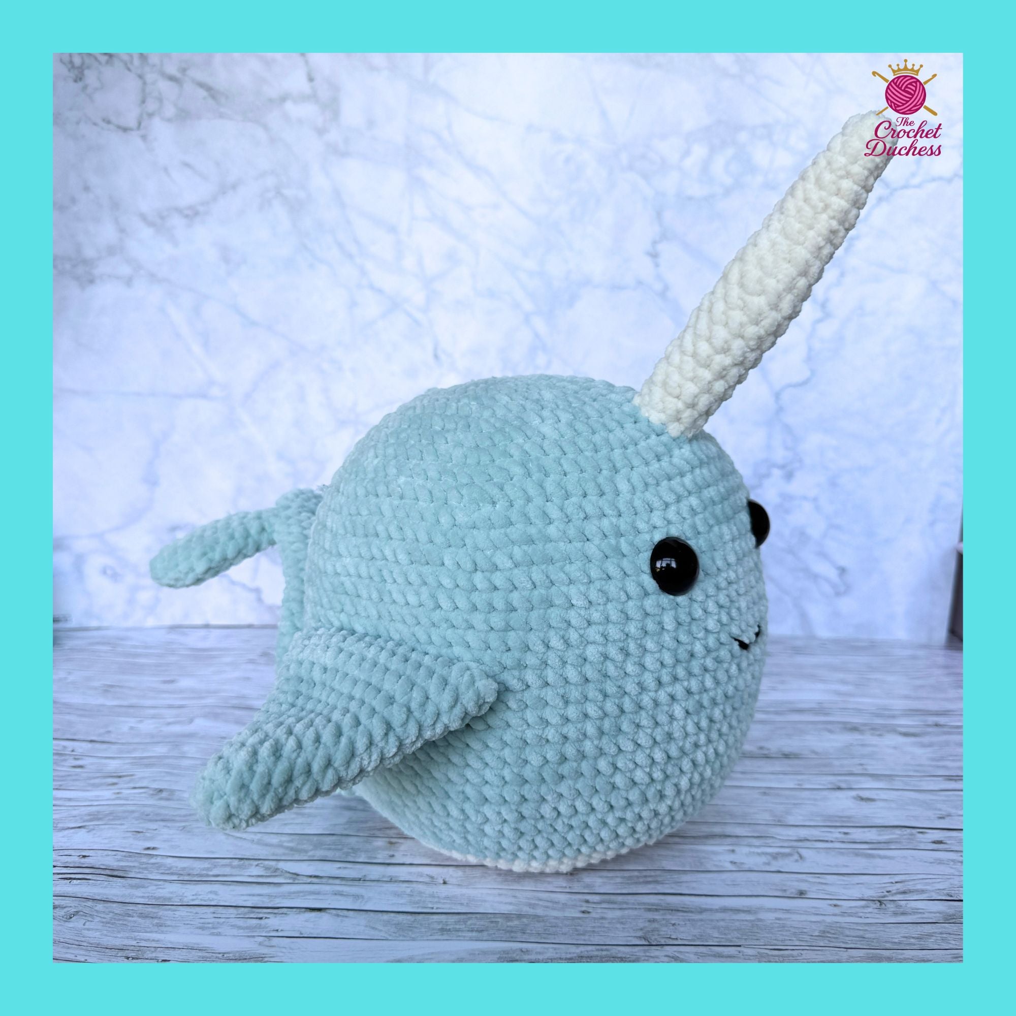 3-in-1 Narwhal Crochet Pattern | Beginner Amigurumi Plush Toy, Keychain, Bag Charm (PDF)