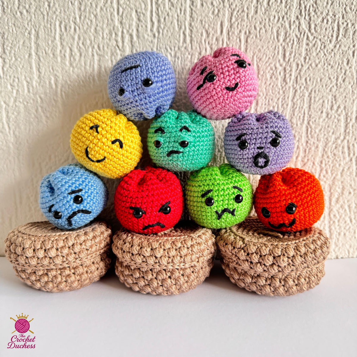 Emotional Dumplings Crochet Pattern | Amigurumi Dumpling & Steamer | 9 Emotions | Emotional Support Desk Buddy PDF | Kids Activity