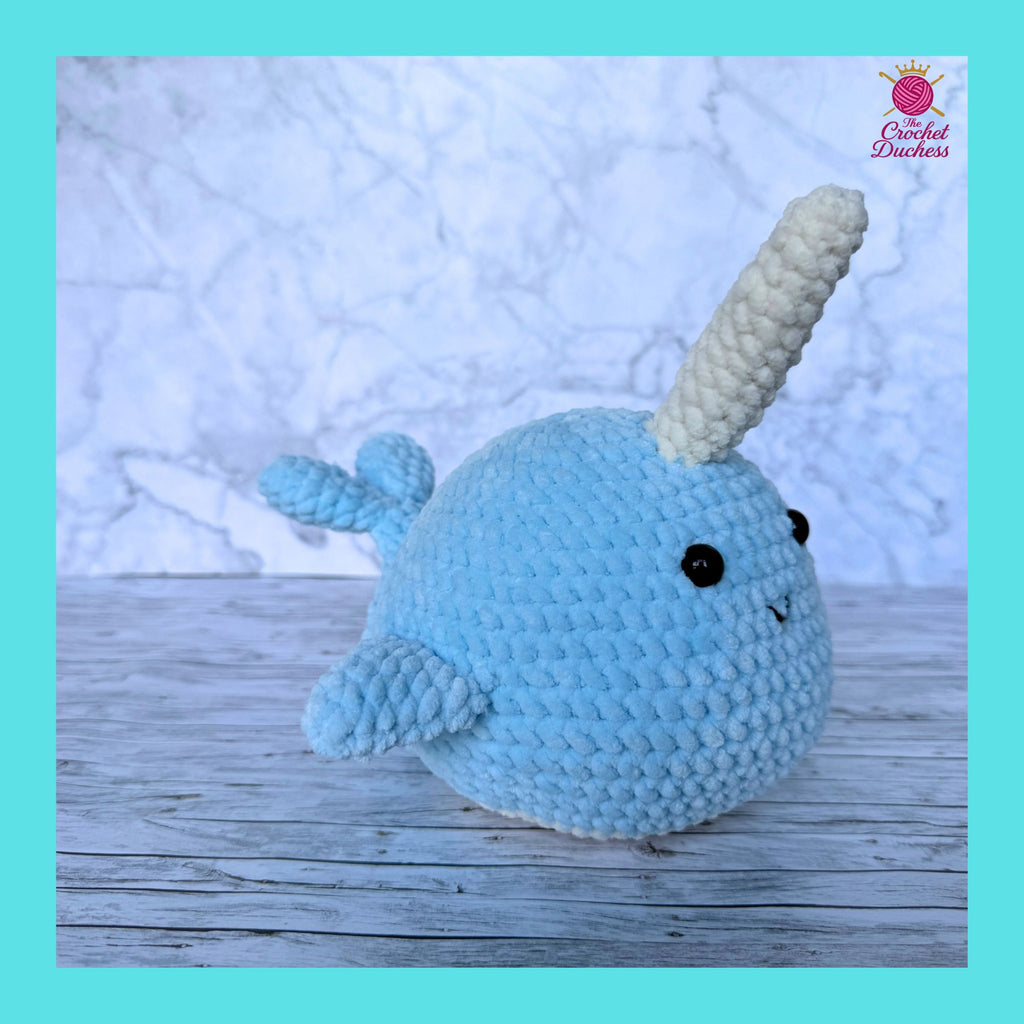 3-in-1 Narwhal Crochet Pattern | Beginner Amigurumi Plush Toy, Keychain, Bag Charm (PDF)