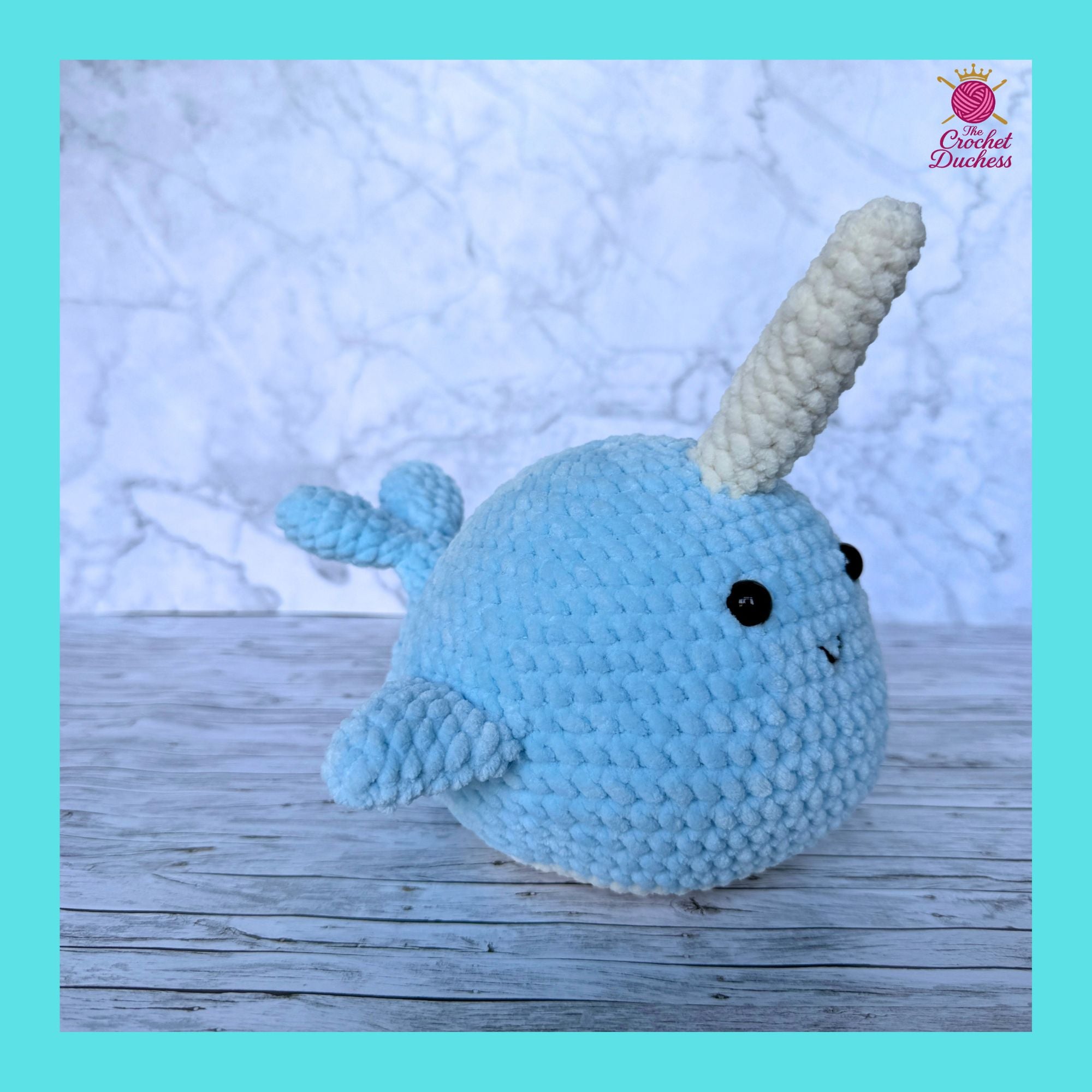 3-in-1 Narwhal Crochet Pattern | Beginner Amigurumi Plush Toy, Keychain, Bag Charm (PDF)