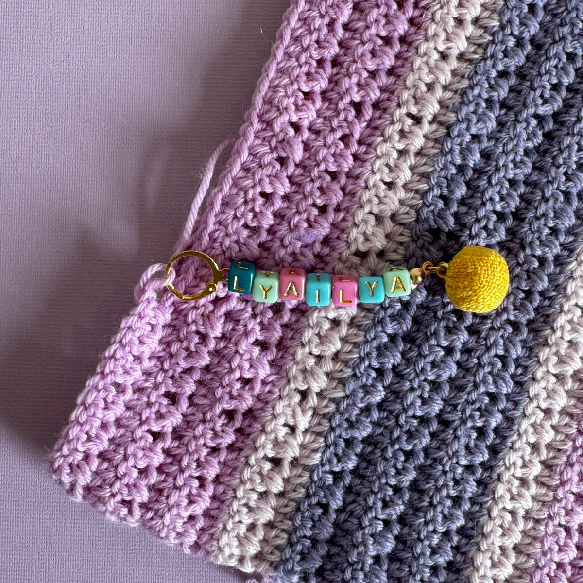 Personalized Crochet Stitch Marker, Custom Name Stitch Marker, Handmade Knitting Accessory, Crochet Gift, Personalized Gift for Crocheter