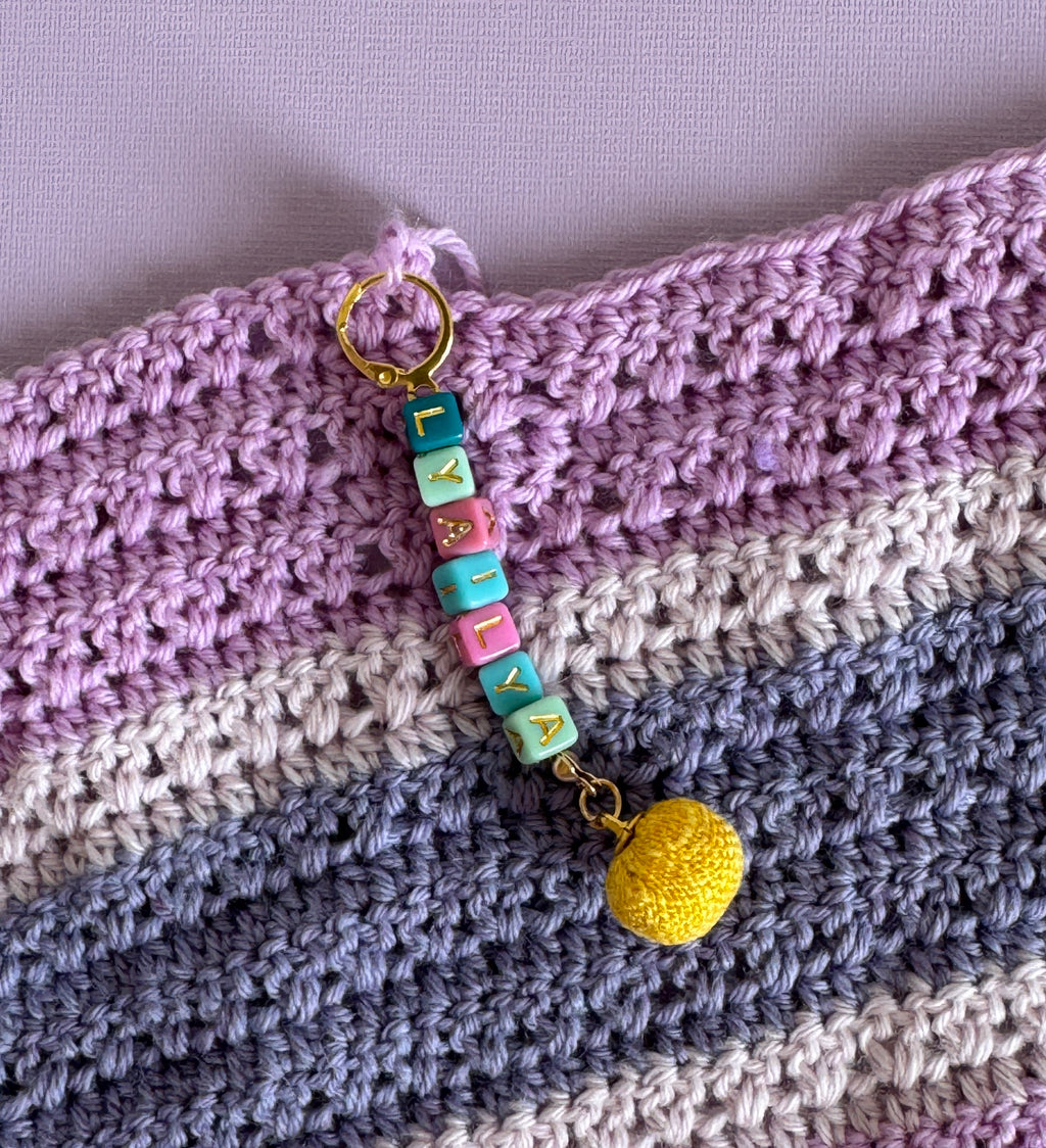 Personalized Crochet Stitch Marker, Custom Name Stitch Marker, Handmade Knitting Accessory, Crochet Gift, Personalized Gift for Crocheter